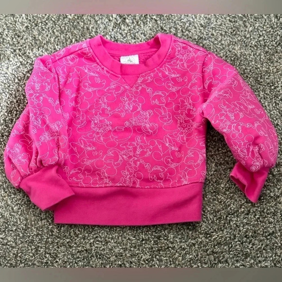 Disney Mickey and Minnie Mouse Cropped Pullover Sweatshirt - Picture 2 of 6